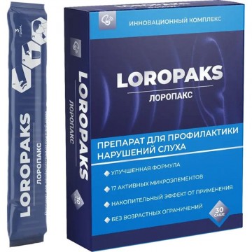 Loropaks - препарат для профилактики нарушений слуха, 30 саше в Москве
